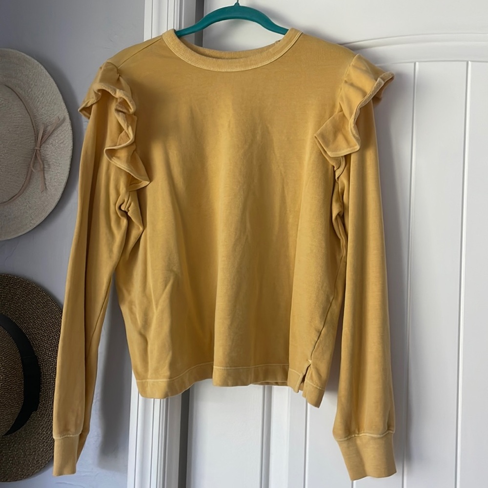 Ruffle Sleeve Sweatshirt